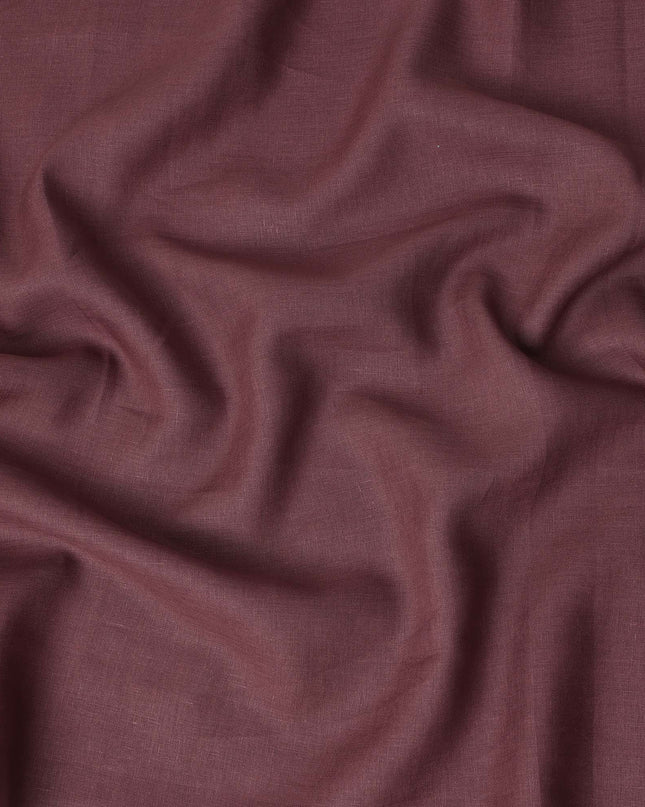 Dusty Mauve Solid Plain Pure Linen Fabric Soft Breathable Lightweight Natural Linen Cloth for Apparel Sewing Craft Dressmaking Material 150 Cms Width Premium Quality Indian Origin Linen Fabric-D28474