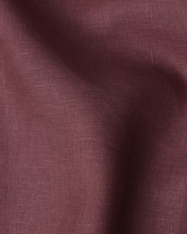 Dusty Mauve Solid Plain Pure Linen Fabric Soft Breathable Lightweight Natural Linen Cloth for Apparel Sewing Craft Dressmaking Material 150 Cms Width Premium Quality Indian Origin Linen Fabric-D28474