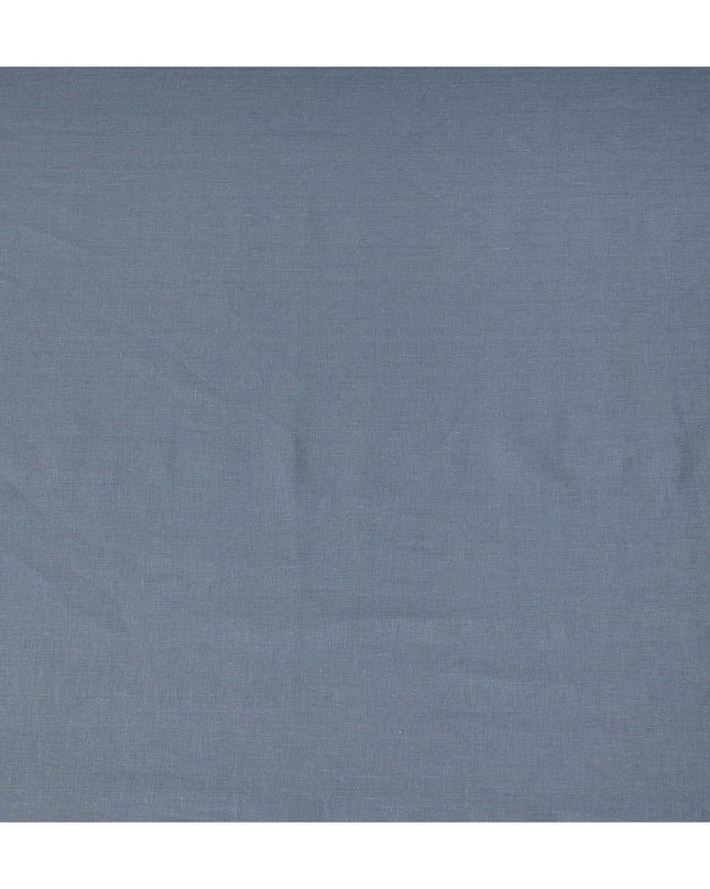 Steel Blue Solid Plain Pure Linen Fabric Soft Breathable Lightweight Natural Linen Cloth for Apparel Sewing Craft Dressmaking Material 150 Cms Width Premium Quality Indian Origin Linen Fabric-D28473