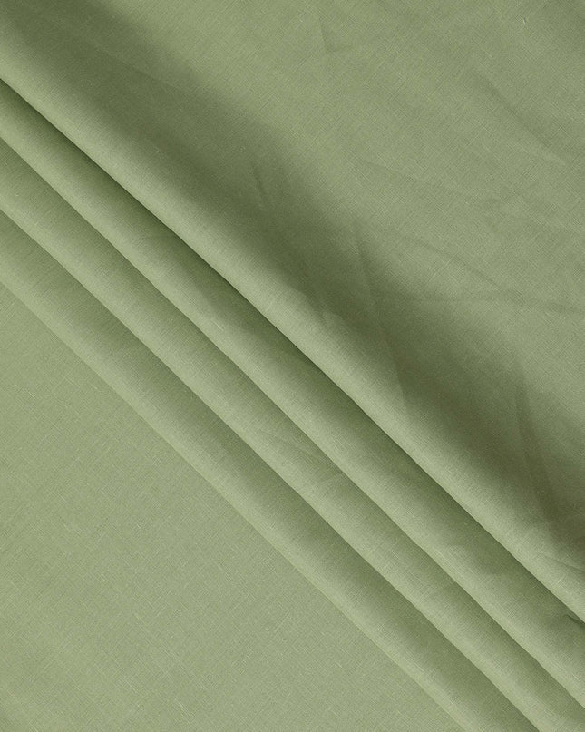 Green Solid Plain Pure Linen Fabric Soft Breathable Lightweight Natural Linen Cloth for Apparel Sewing Craft Dressmaking Material 150 Cms Width Premium Quality Indian Origin Linen Fabric-D28468