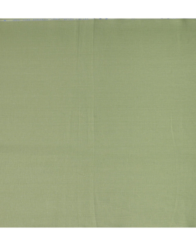 Green Solid Plain Pure Linen Fabric Soft Breathable Lightweight Natural Linen Cloth for Apparel Sewing Craft Dressmaking Material 150 Cms Width Premium Quality Indian Origin Linen Fabric-D28468