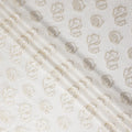 Ivory White Silk Satin Jacquard Fabric 140cm