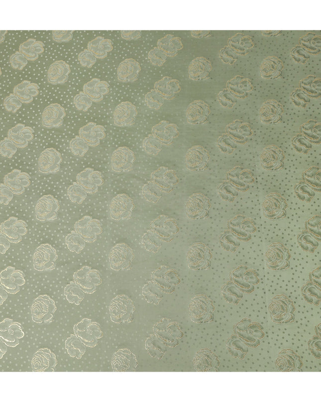 Sage Green Silk Satin Jacquard Fabric 140cm