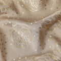 Champagne Beige Silk Satin Jacquard Fabric 140cm