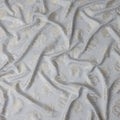 Silver Grey Silk Satin Jacquard Fabric 140cm