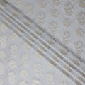 Silver Grey Silk Satin Jacquard Fabric 140cm