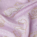 Lilac Pink Silk Satin Jacquard Fabric 140cm