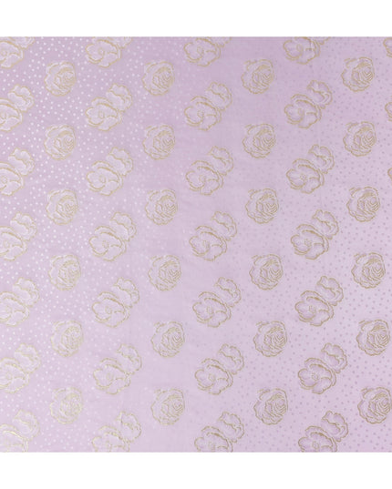 Lilac Pink Silk Satin Jacquard Fabric 140cm