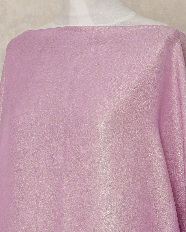 Lavender Pink Traditional Somali Dirac Silk Chiffon Fabric with Metallic Finish 3.5 Mtrs Length 140 Cms Width Lightweight Flowing Elegant Cultural Wear Fabric from South Korea-D28377