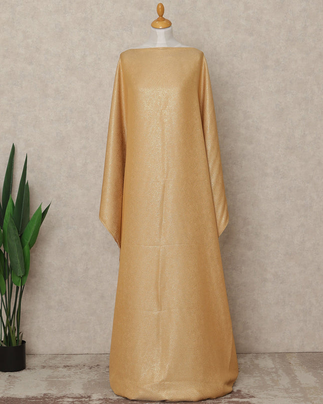 Golden Beige Traditional Somali Dirac Silk Chiffon Fabric with Metallic Finish 3.5 Mtrs Length 140 Cms Width Lightweight Flowing Elegant Cultural Wear Fabric from South Korea-D28380