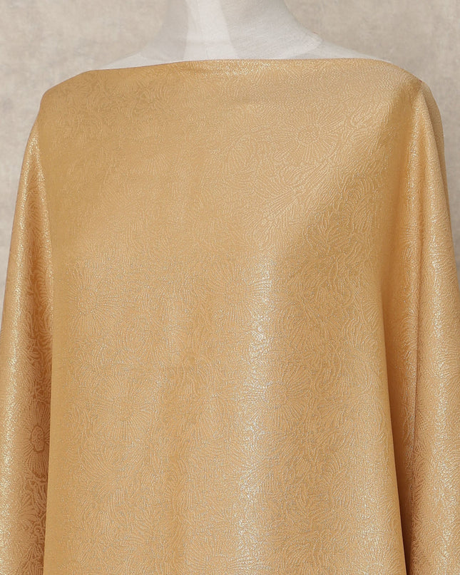 Golden Beige Traditional Somali Dirac Silk Chiffon Fabric with Metallic Finish 3.5 Mtrs Length 140 Cms Width Lightweight Flowing Elegant Cultural Wear Fabric from South Korea-D28380