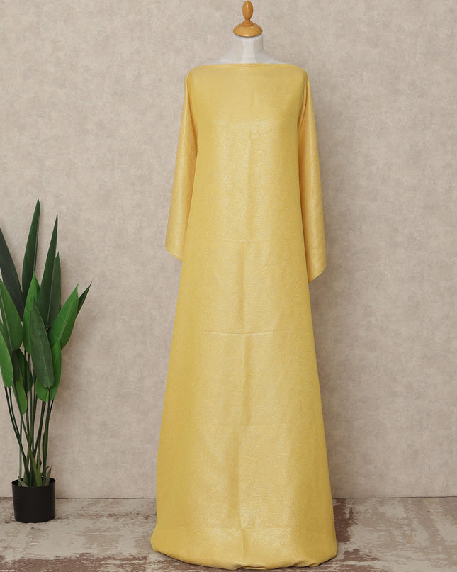 Lemon Yellow Traditional Somali Dirac Silk Chiffon Fabric with Metallic Finish 3.5 Mtrs Length 140 Cms Width Lightweight Flowing Elegant Cultural Wear Fabric from South Korea-D28383