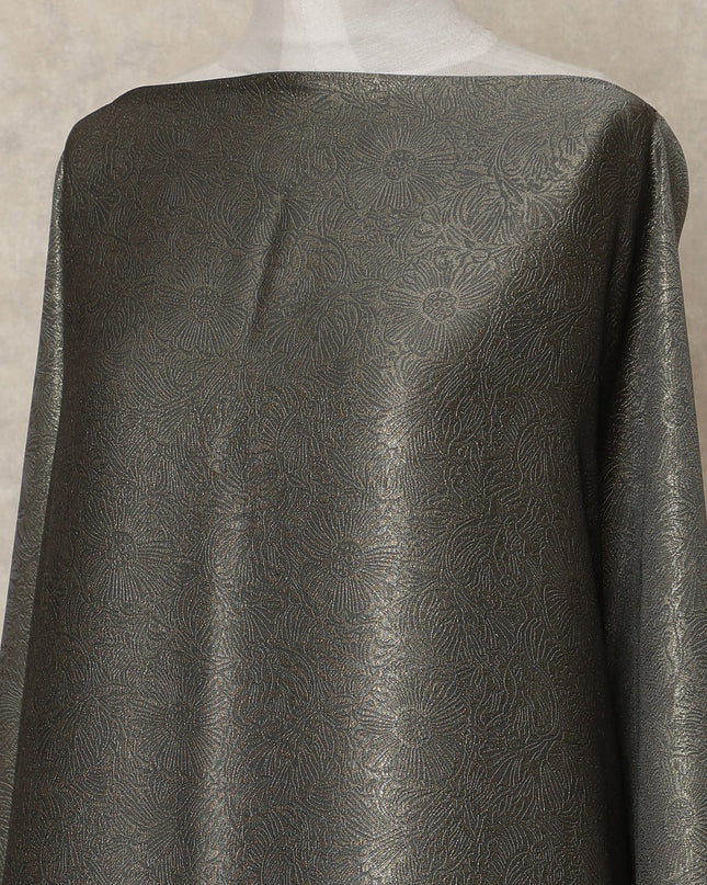 Charcoal Grey Traditional Somali Dirac Silk Chiffon Fabric with Metallic Finish 3.5 Mtrs Length 140 Cms Width Lightweight Flowing Elegant Cultural Wear Fabric from South Korea-D28382