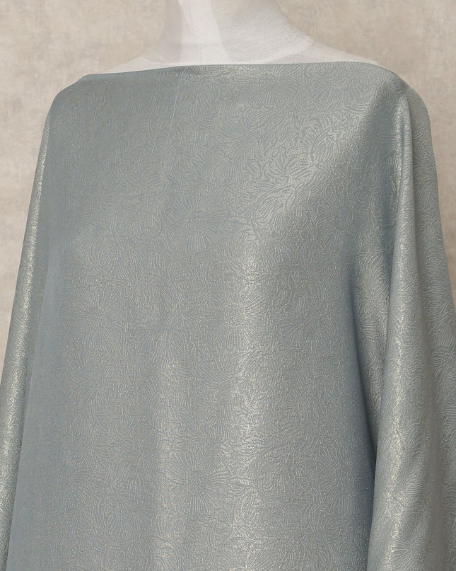 Silver Grey Traditional Somali Dirac Silk Chiffon Fabric with Metallic Finish 3.5 Mtrs Length 140 Cms Width Lightweight Flowing Elegant Cultural Wear Fabric from South Korea-D28379