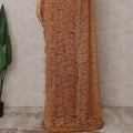 Rust Brown Chantilly Lace Saree - D31649