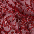 Red Self Pure Silk Chiffon Fabric 110cm