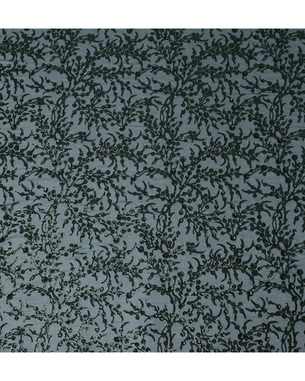 Green Self Pure Silk Chiffon Fabric 110cm