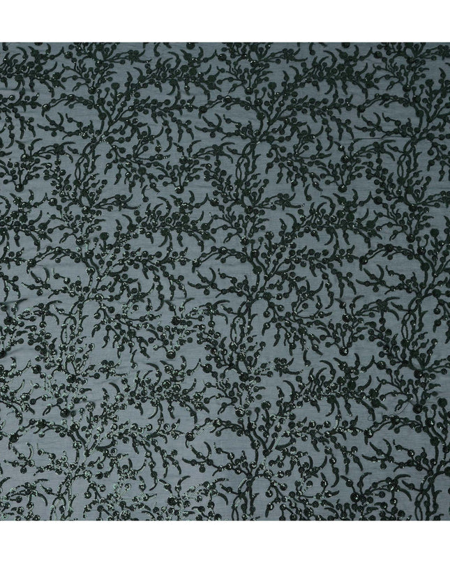 Green Self Pure Silk Chiffon Fabric 110cm