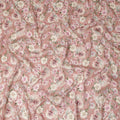Dusty Pink Vintage Floral Printed Viscose Modal Satin Fabric Soft Smooth Lightweight Flowing Floral Dress Craft Sewing Material Elegant Botanical Pattern 110 Cms Width Made In India-D28310 Regal Fabrics