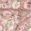 Dusty Pink Vintage Floral Printed Viscose Modal Satin Fabric Soft Smooth Lightweight Flowing Floral Dress Craft Sewing Material Elegant Botanical Pattern 110 Cms Width Made In India-D28310 Regal Fabrics