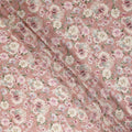 Dusty Pink Vintage Floral Printed Viscose Modal Satin Fabric Soft Smooth Lightweight Flowing Floral Dress Craft Sewing Material Elegant Botanical Pattern 110 Cms Width Made In India-D28310 Regal Fabrics