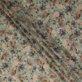 Sage Green Floral Pure Viscose Modal Satin Fabric 110cm