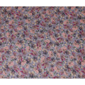 Dusty Lilac Grey Floral Pure Viscose Modal Satin Fabric