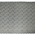 Slate Grey Floral Metallic Embroidered Synthetic Lace Fabric Premium Design 110 Cms Made in South Korea-D27471