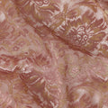 Rose Gold Floral Metallic Embroidered Synthetic Lace Fabric Elegant Design 110 Cms Made in South Korea-D27465