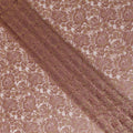 Rose Gold Floral Metallic Embroidered Synthetic Lace Fabric Elegant Design 110 Cms Made in South Korea-D27465