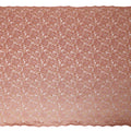 Blush Pink Floral Metallic Embroidered Synthetic Lace Fabric Elegant Pattern 110 Cms Made in South Korea-D27468