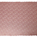 Rose Pink Floral Metallic Embroidered Synthetic Lace Fabric Elegant Shimmer Design 110 Cms Width Made in South Korea-D27462