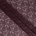 Plum Purple Floral Metallic Embroidered Synthetic Lace Fabric Luxury Design 110 Cms Made in South Korea-D27474