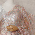 Blush Peach Floral French Chantilly Lace Saree