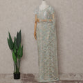 Opal White Floral French Chantilly Lace Saree