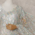 Opal White Floral French Chantilly Lace Saree