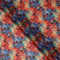 Red Blue Multi Color Abstract Floral Printed Cotton Voile Fabric 150 Cms Width Lightweight Soft Breathable Dress Material Made In India-D27873