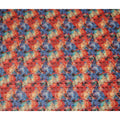 Red Blue Multi Color Abstract Floral Printed Cotton Voile Fabric 150 Cms Width Lightweight Soft Breathable Dress Material Made In India-D27873