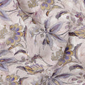 Off White Purple Yellow Floral Printed Cotton Voile Fabric 150 Cms Width Lightweight Soft Breathable Dress Material Made In India-D27866