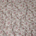 Off White Pink Floral Printed Cotton Voile Fabric 150 Cms Width Lightweight Soft Breathable Dress Material Made In India-D27865 Regal Fabrics