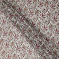 Off White Pink Floral Printed Cotton Voile Fabric 150 Cms Width Lightweight Soft Breathable Dress Material Made In India-D27865 Regal Fabrics