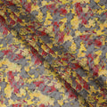 Grey Yellow Red Abstract Printed Cotton Voile Fabric 150 Cms Width Soft Lightweight Breathable Dress Material Made In India-D27883