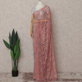 Pink French Chantilly Lace Saree | Regal