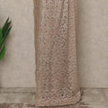 Blush Champagne Premium French Metallic Chantilly Lace Saree, 5.5 Mtrs Length, 110 Cms Width, Made in France-D27140