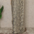 Soft Beige Blue Premium French 2-Tone Chantilly Lace Saree, 5.5 Mtrs Length, 110 Cms Width, Made in France-D27146