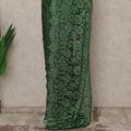 Emerald Green Premium French 2-Tone Chantilly Lace Saree, 5.5 Mtrs Length, 110 Cms Width, Made in France-D27147