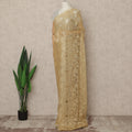 Antique Gold Premium French Metallic Chantilly Saree Lace Fabric 5.5 Meters Length 110 Cms Width Imported From France Elegant Designer Lace Blouse Not Included-D27361 Regal Fabrics