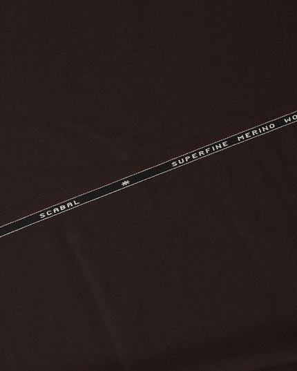 Scabal Super 140 Chocolate Suiting Fabric 150cm