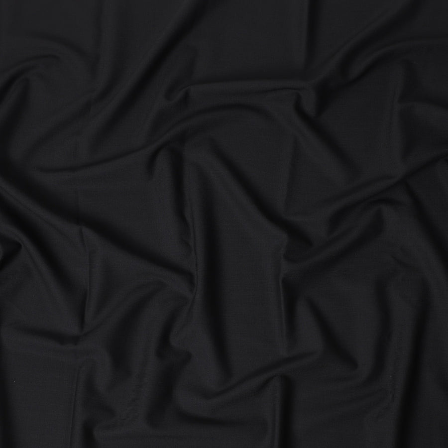 Scabal Super 140 Black Suiting Fabric 150cm
