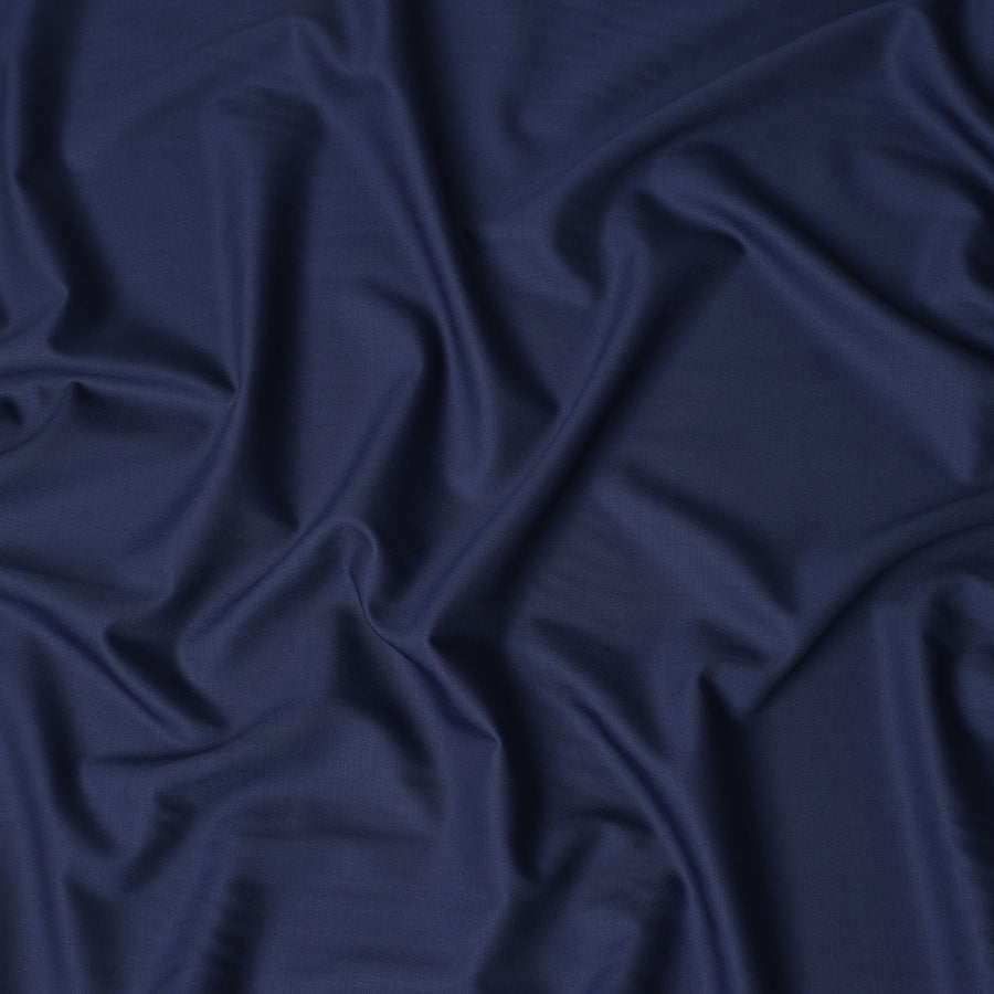 Royal Navy Blue Premium Blended Poly Wool Suiting Fabric 150 Cm Width Smooth Finish Durable Breathable Wrinkle Resistant Fabric For Suits Blazers Trousers Formal Wear Made In India-D28856 Regal Fabrics